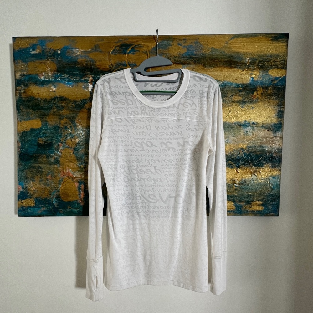 lululemon athletica White Long Sleeve Tee